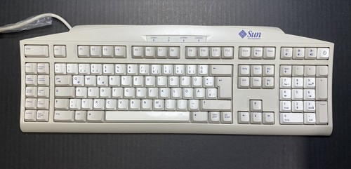 Sun 320-1280 Type-6 Mini-Din Keyboard with Attached Cable - German Key Layout - 第 1/11 張圖片