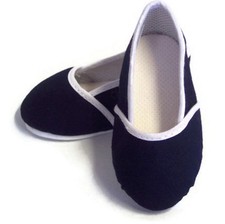 Navy with White Piping Slip On Shoes for 18 inch Doll Clothes Girl