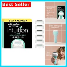 Intuition Sensitive Care Razor Blade Refills – 6 Pack, No Shave Gel Needed