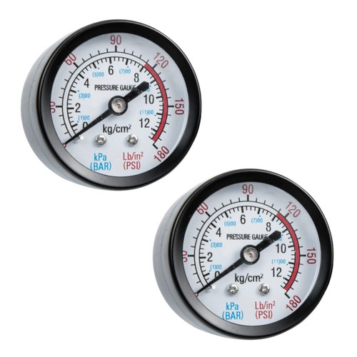 2 Pcs Pressure Testing Gauge Accessories Water Meter Compressor Accessory