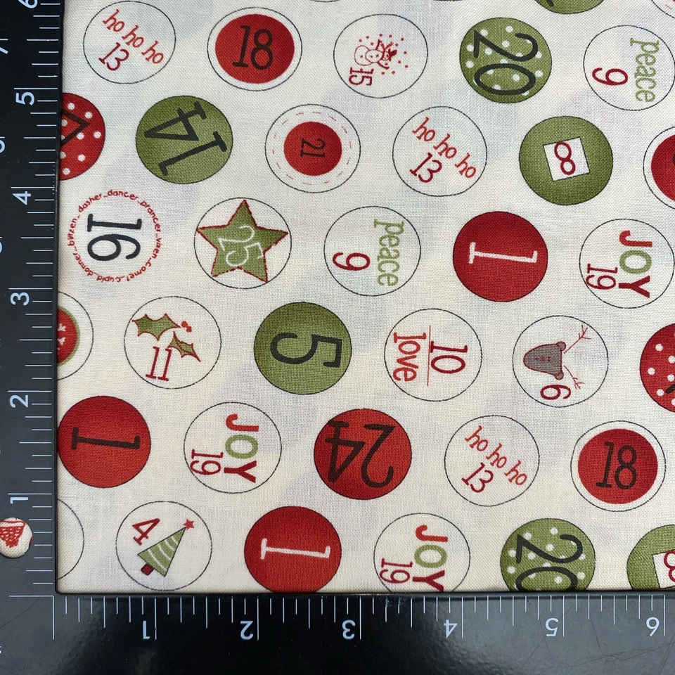 FABRIC Polka Dot - Countdown To Christmas For Quilting, Sewing & Crafts - Image 2 of 3