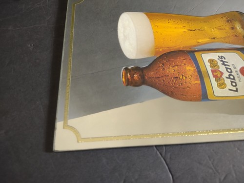 Vtg Labatts Pilsner Beer Bar Advertising Mirror "Call For Labatt's" Man Cave B2 - Picture 11 of 16