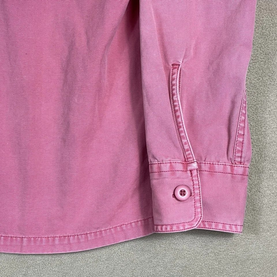 Camisa Stussy Hombre Mediana Rosa Manga Larga Abotonada Informal Adulto Foto 3 de 4