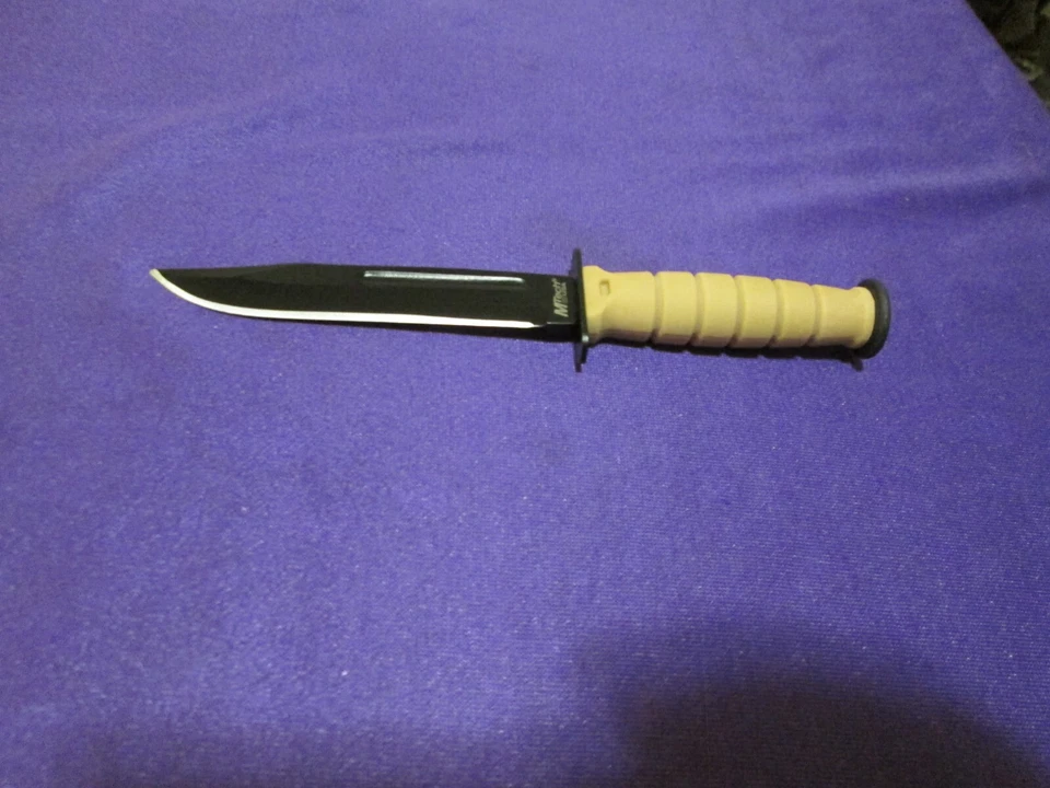 6" MTECH DESERT TAN KABAI BOWIE MILITAR 3 3/8" 440 ACERO INOXIDABLE HOJA FIJA Foto 2 de 4