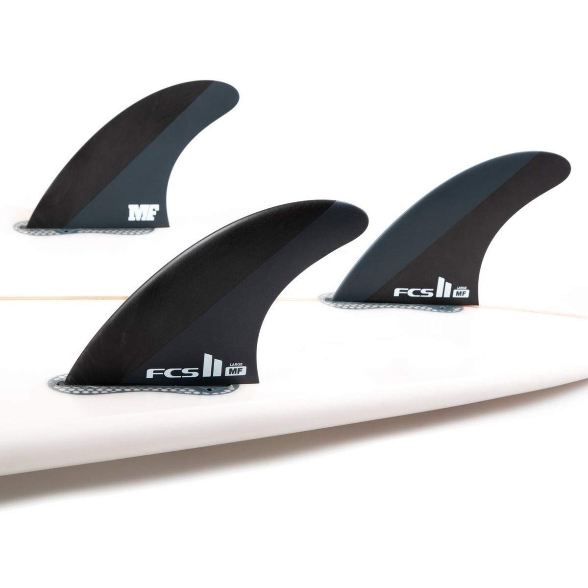 Medium Size Tri Fin Set For Surfing FCS PC Tri Fin Set M - Kelly
