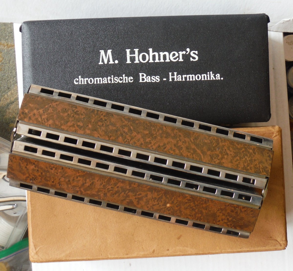 M.Hohner Chromatica No.265 ハーモニカ ドイツ製 Vintage M Hohner Chromatica Double Bass Harmonica no. 265