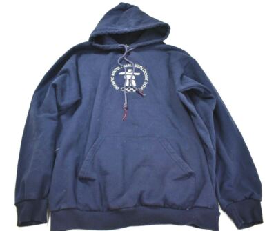 Olympic Games Vancouver Men Drawstring Kangaroo Pocket Hooded Sweatshirt 2010 L