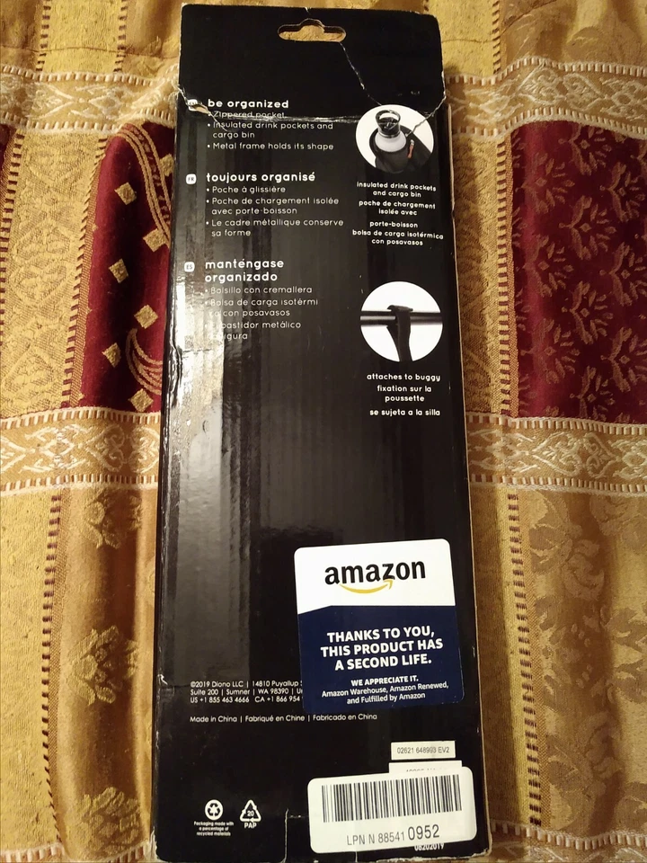 Accesorio organizador cochecito Diono Buggy Buddy, negro Foto 2 de 2