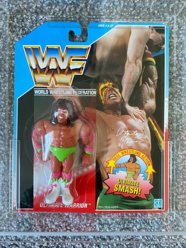 WWF Hasbro Series 1 Ultimate Warrior figure MOC wi...