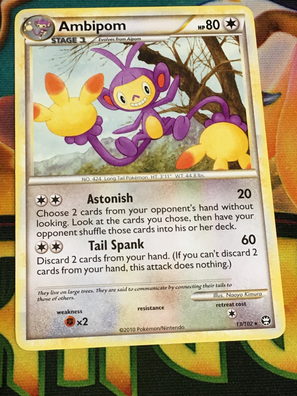 C4537 POKEMON TCG TRIUMPHANT AMBIPOM #13 REGULAR LP RARE