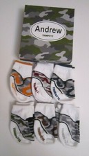 TRUMPETTE ANDREW Multicolor 6 Pair Baby Socks 0-12M Unisex Gift NIB