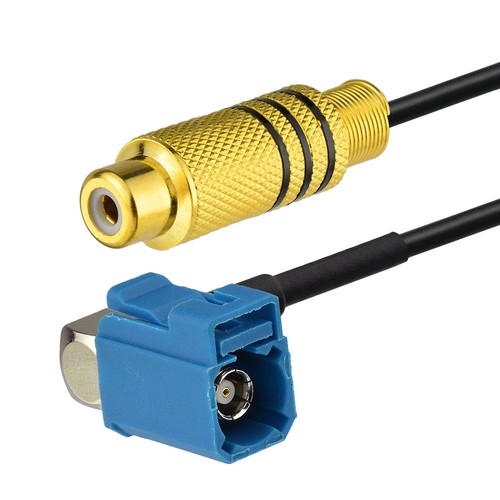 RCA To Fakra Z Right Angle Adapter Cable: RG174 Pigtail For