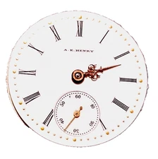 Longines 13.56 Pocket Watch Movement private label 1906 A.E. Henry