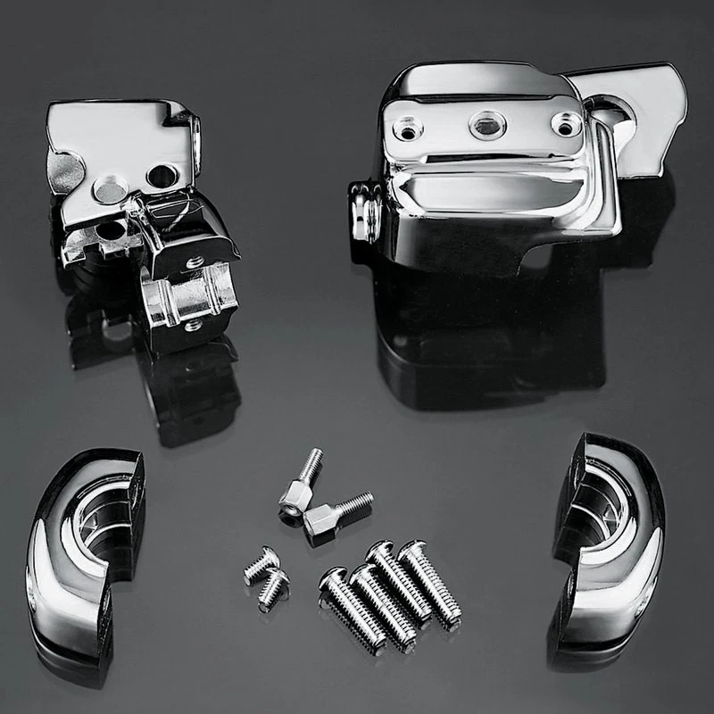 For Harley-Davidson Road Glide 98-07 Chrome Brake & Clutch Control Dress-Up Kit Foto 2 de 4