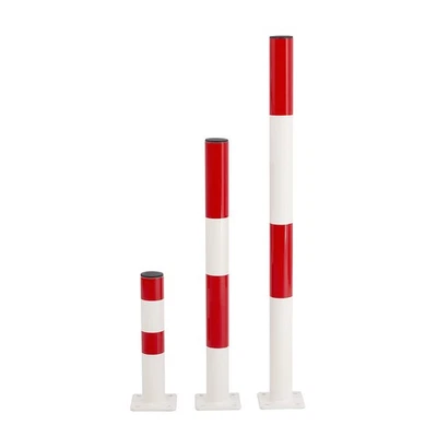 BENTATEC Absperrpfosten zum Aufdübeln Sperrpfosten Poller Parkpfosten Pfosten Stahlpoller