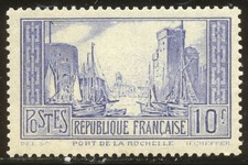 FRANCE #251 Mint - 1929 10fr La Rochelle ($95)