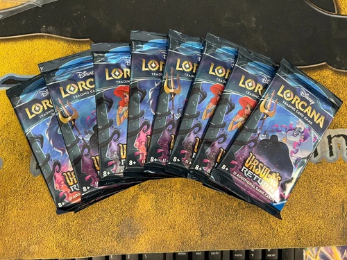 Lorcana SEALED Lot of 8 Ursula's Return Booster Packs!!