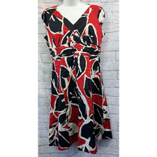 Dandara Summer Shift Dress Cotton Size 14 Red Blue White Floral Cottagecore BNWT