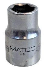 Matco Tools B126 3/8" SAE Shallow Socket 3/8" Drive 6 Point Chrome Finish