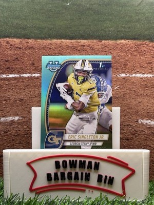 2024 Bowman University Chrome - Eric Singleton Jr. #71 Aqua Refractor /299 (RC)