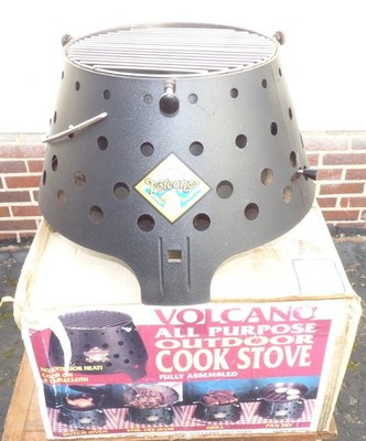 Rocky Mountain VOLCANO Outdoor Cook Stove Charcoal Wood Grill NOS Unfired USA