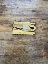 Swiss Tech Multitool Multi Tool Screwdriver Pliers Gold Tone Metal Made In USA