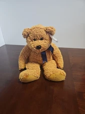 Ty Beanie Buddy Fuzz The Bear with Bow Retired From The 90's