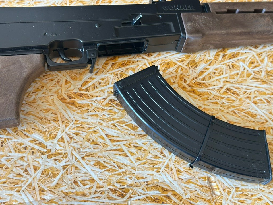 Cap Gun Assault Rifle Set TOY Cap Gun AK-47 Russian Assault Rifle Kalashnikov AR Metal Gonher ...
