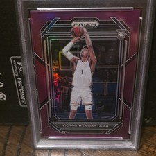 2023-24 Panini Prizm Victor Wembanyama Purple Prizm RC #2 PSA 10 /75