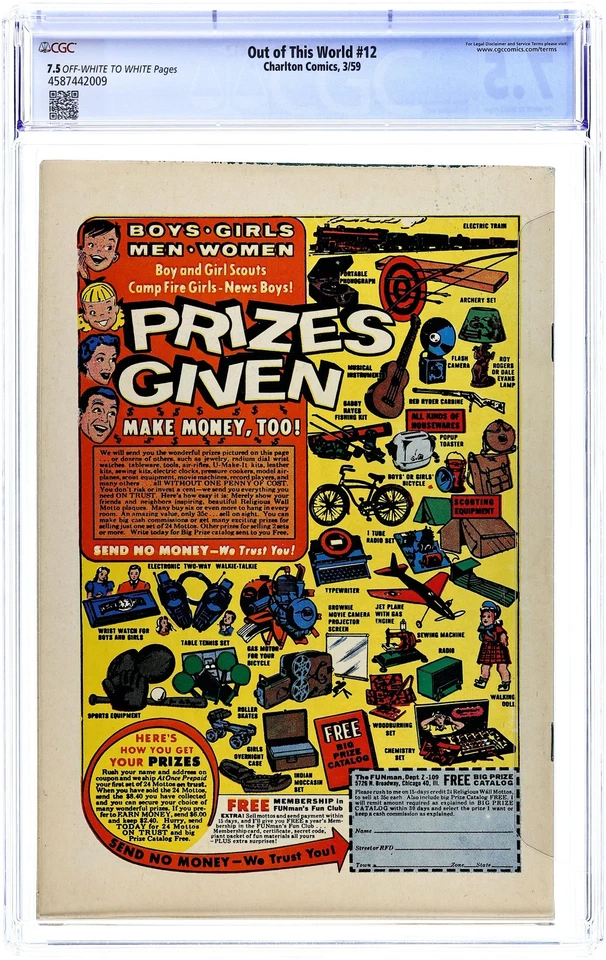 Out of this World #12 CGC 7.5 1959 4587442009 - Image 2 of 2