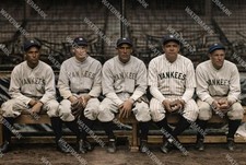 HG215 Babe Ruth - Bob Meusel Cedric Durst Earl Combs Ben P8x10 11x14 16x20 Photo
