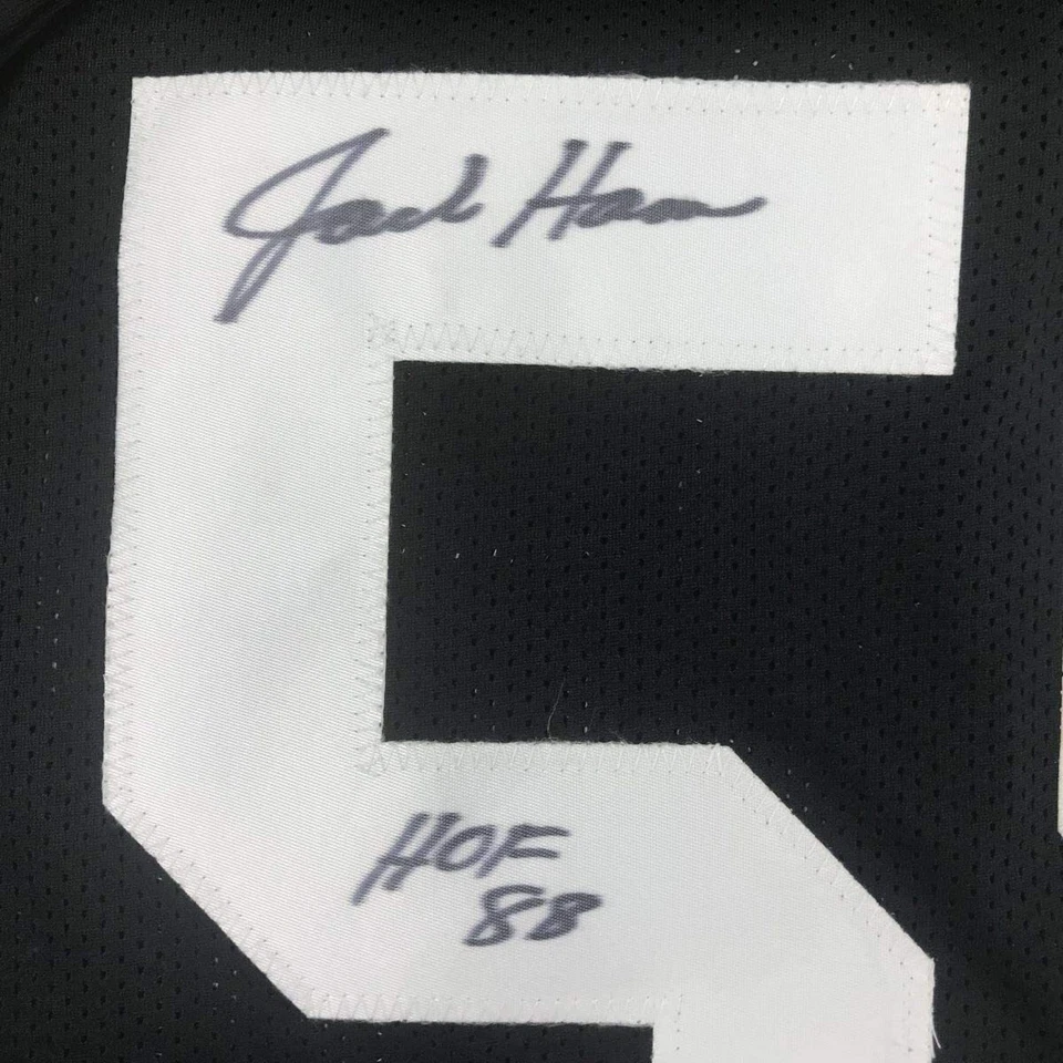 Framed Autographed/Signed Jack Ham HOF 88 33x42 Pittsburgh Black Jersey JSA COA - Image 2 of 2
