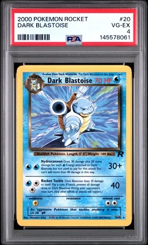 2000 POKEMON ROCKET #20 DARK BLASTOISE PSA 4