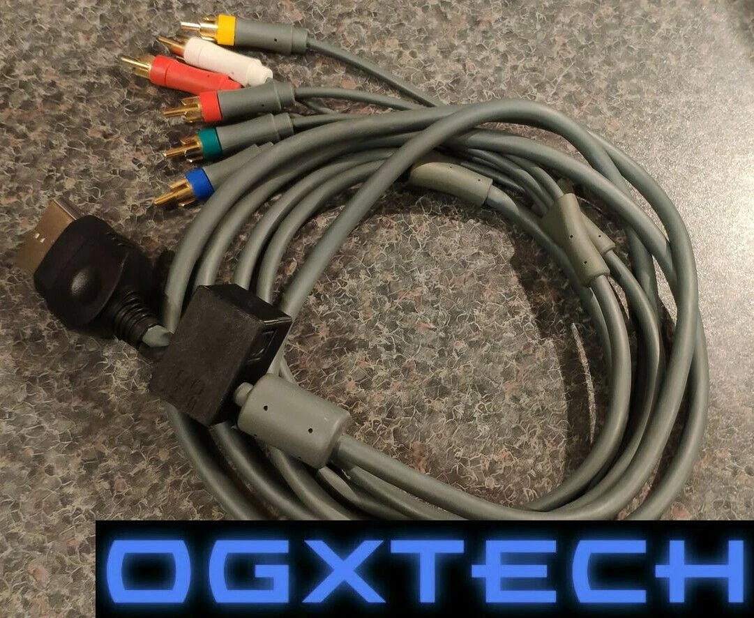 Original OG XBOX Komponentenkabel Offiziell Microsoft HD AV Pack 5.1 Optisch