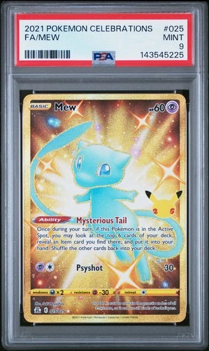 2021 POKEMON CELEBRATIONS #025 FULL ART/MEW PSA 9