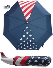 Creative Umbrella with Airplane Head American Flag Pattern Foldable Umbrella Win