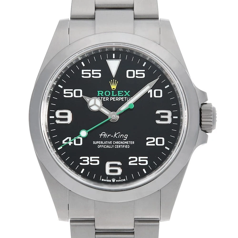 ROLEX Air king 126900 black Random Number second hand mens