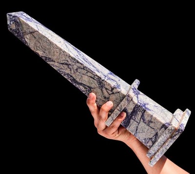 450MM Blau Picasso Jasper Turm Kristall Heilung Chakra Energy Grand Tour Obelisk