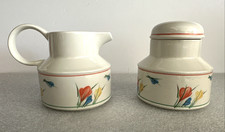 Midwinter Stonehenge Crocus Creamer and Sugar Bowl Set 4" Spring Flowers England
