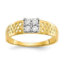 10K Gold CZ Baby Ring Jewelry Size 1