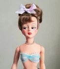 Vintage Ideal 15" Liz Carol Brent Blue Dress Slippers Jointed 1960s Original