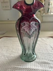 Fenton purple floral vase number 884/1750.