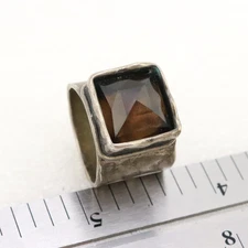 13 Gram Vintage 925 Sterling Silver Silpada Smoky Quartz Gemstone Ring Sz7 R1453