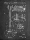 Wall Art, Gibson Les Paul Guitar Patent Canvas Print | 24x32