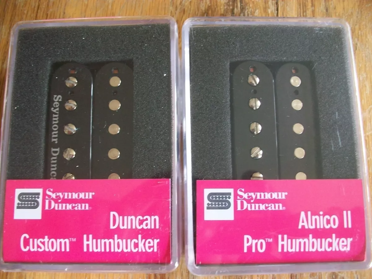 SEYMOUR DUNCAN SH-5 DUNCAN CUSTOM APH-1 ALNICO II PRO HUMBUCKER PICKUP SET BLACK