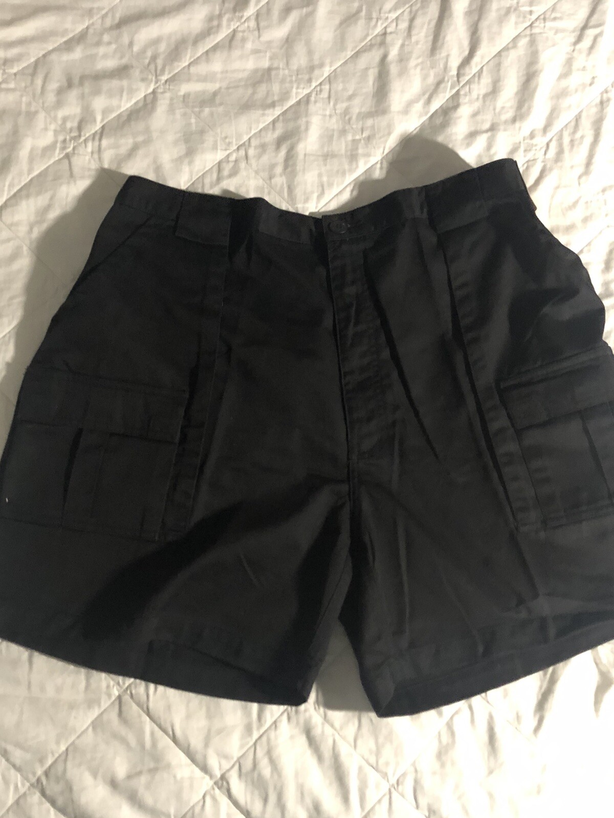 NWT RARE SZ 42 Weekender Mens 6 Pocket  Black Trader Shorts Belt Hoop ￼elastic image 2