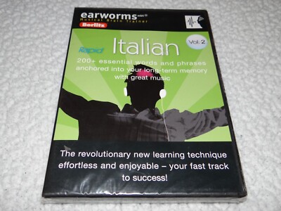 NEW Berlitz Earworms Musical Brain Teaser RAPID ITALIAN Vol. 2 (2008, Audio)