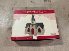 Vintage Made In USA Plasticville O/S Scale Bachmann Cathedral C-18 Train Kit