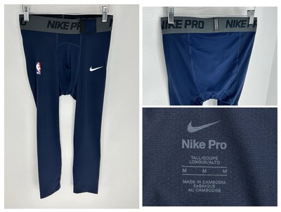 Nike Pro NWT NBA Player Issue 3/4 Compression Tights Navy Blue Size Medium Tall