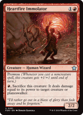 x4 Heartfire Immolator FDN Foundations MTG 201 UNCOMMON M/NM 4x